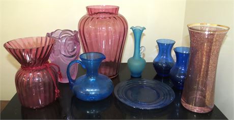 Colored Glass Vases