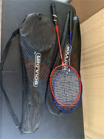 Boulder Badminton Racket Set Of 3 With 2 Carrying Cases