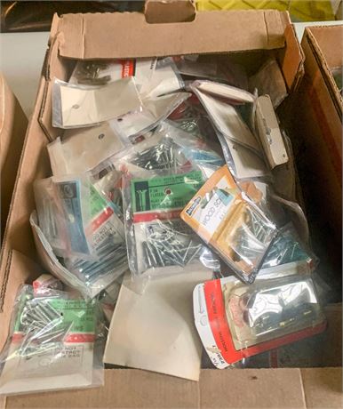 Metal Fastener Lot - Wood screws, Machine screws, Hollow Wall Anchors & More