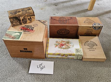 Cigar Boxes & Mixed Wood Storage Boxes