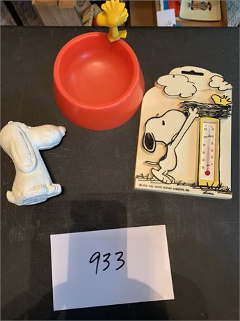 J&K Estate Sales & Auctions - Peanuts Snoopy Thermometer Avon Woodstock ...