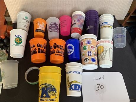 Collectible Plastic Cup Lot Kent State NEC Ohio Big Ten FedEx