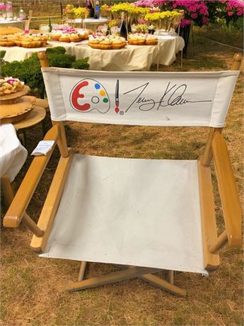 Director's Chair Wood Famed and Canvas For Artist Terry Klausman (Vintage)