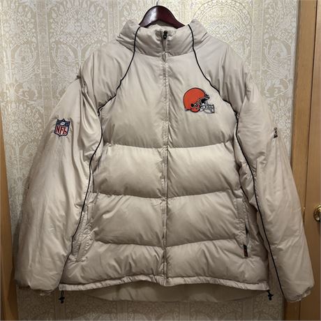 Reebok Men's Vintage Cleveland Browns Puffer Jacket Size 2X