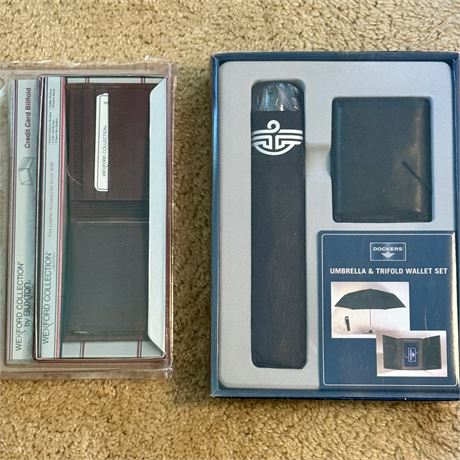 NEW - Men's Buxton Wallet and Dockers Wallet Set