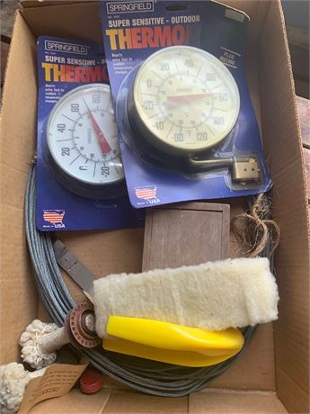 Misc Hardware Lot - Outdoor Thermometers & More