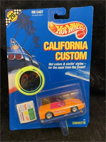 Vintage Hot Wheels Cars California Custom Corvette 1989 NEW