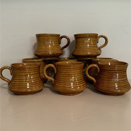 Mid Century Swedish Pottery Demitasse Sized Cups