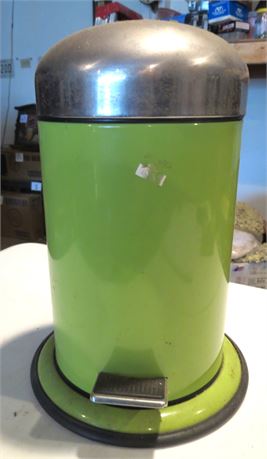 Lime Green Pedal Operated Waste Can