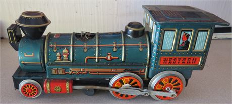 Vintage Modern Toys Tin Train Engine