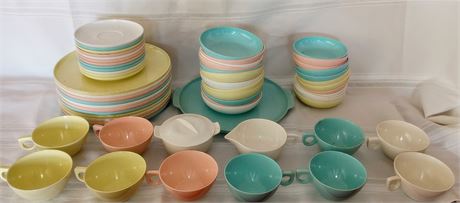 MCM Aztec Melmac Pastel dinnerware