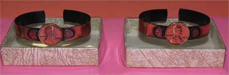 2 Copper Penny Bracelets