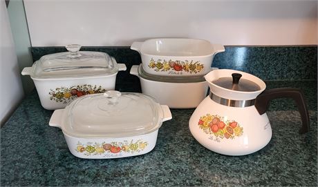 Vintage Corningware "Spice of Life" Lot