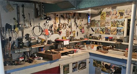 Workstation Cleanout- Hand Tools, Caddy, Delta Lantern, Flashlights, Hardware &