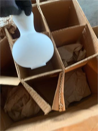 White Glass Replacement Globes/Fixtures Lot