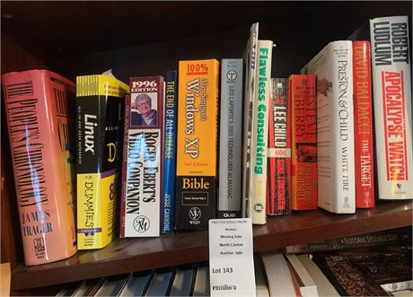 Book Lot -  Lee Child, Windows XP Bible, Linux for Dummies & More