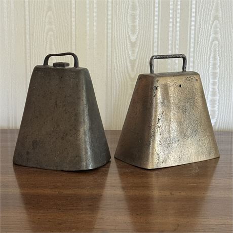 Lot of 2 - 19th Century Antique and Vintage Cowbells