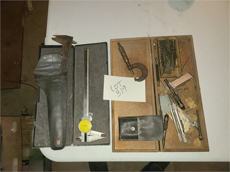 Mixed Tools : Micrometer / 8" Dial Caliper / Small Drill Bits & More