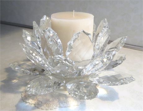 Shannon Crystal Lotus Candle Holder