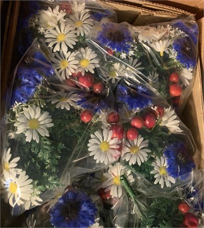 Common Daisy & Cornflower Artificial Floral Arrangement Case of 21 Dozen