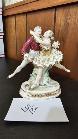 Double Sword Bone China Ballet Dancer Figurine