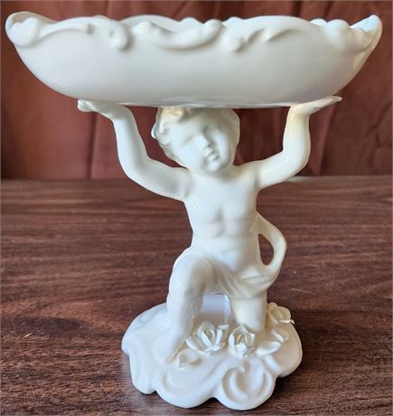 Vintage 1950's Porcelain Cherub Soap Dish