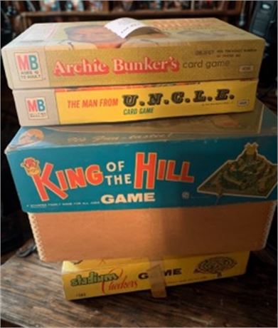 Vintage Game Lot - Archie Bunker, King of the Hill, Cootie & More