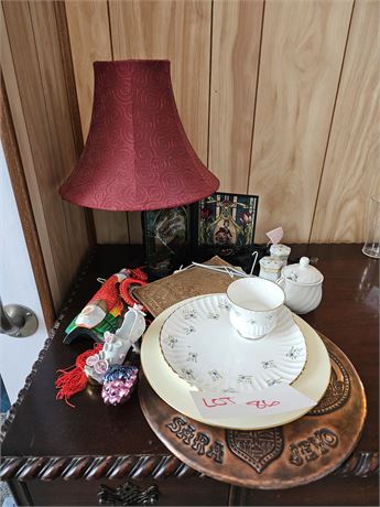 Mixed Decor Lot - Plates / Sugar / S&P Set / Table Lamp & More