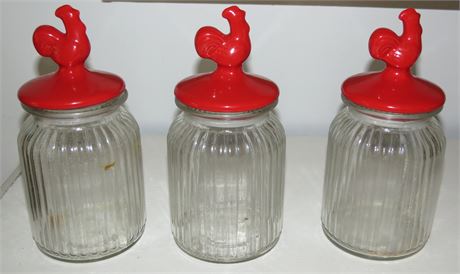 Glass Chicken Canisters