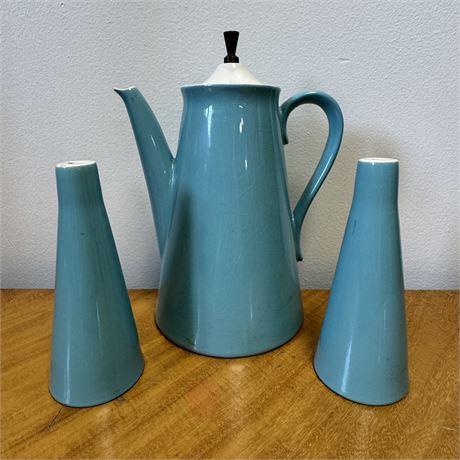 Mid-Century Modern Salem North Star Coffee Pot + Matching S & P Set