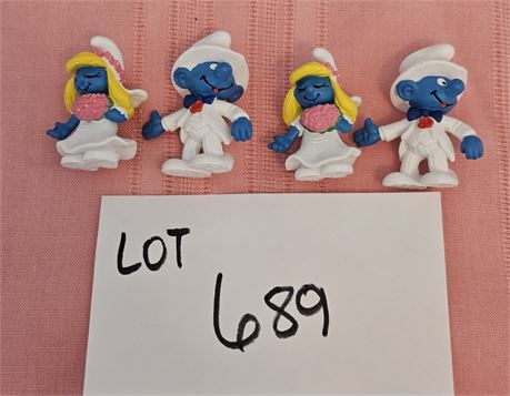 Original Vintage PVC Schleich Peyo Mixed Figurines Lot - 1980's Dates, Sizes