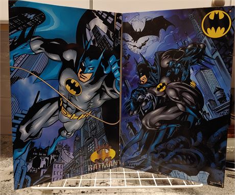 Set of 2 DC Comics Batman Tin Wall Signs by The Tin Box Company