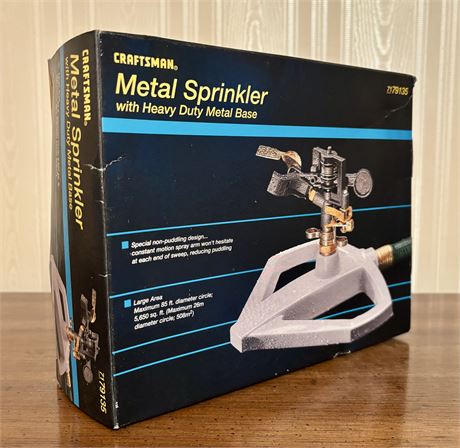 NEW Craftsman Metal Sprinkler w/ Heavy Duty Base