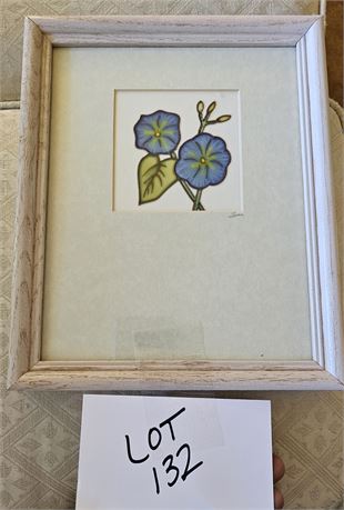 Signed Sam Ceramic Tile In Frame