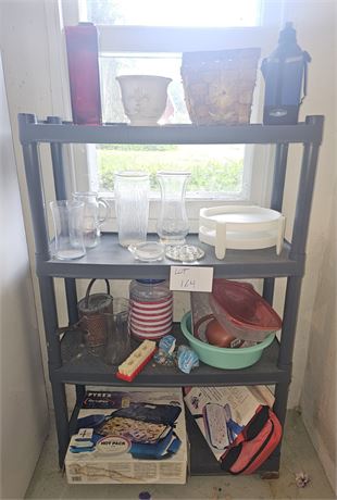 Shelf Cleanout (Includes Shelf)- Vases, Kitchenware & More