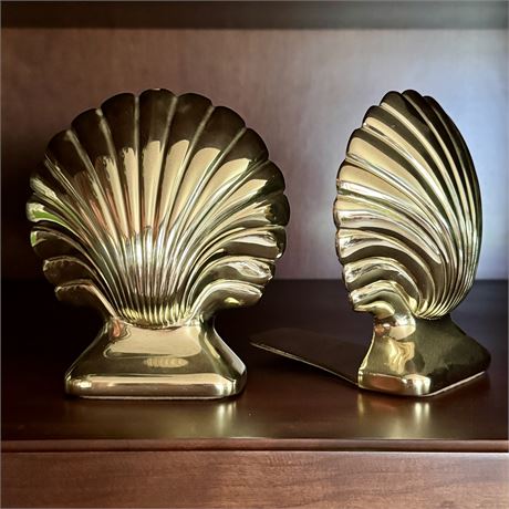 Baldwin Clam Shell Brass Bookends, Henry Ford Museum