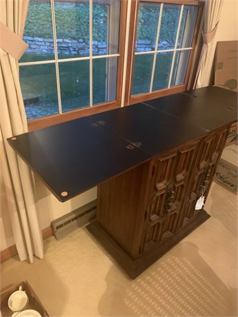 Drexel Heritage Rustic Country French Style Wood Flip-Top Server Buffet