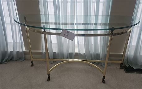 Brass & Glass Couch Table