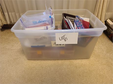 Bin Full of Cards/Card Stock/Envelopes & More