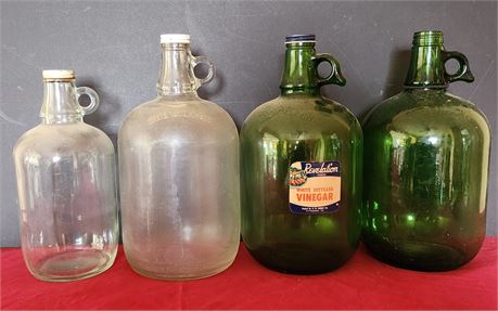 4 Glass jugs