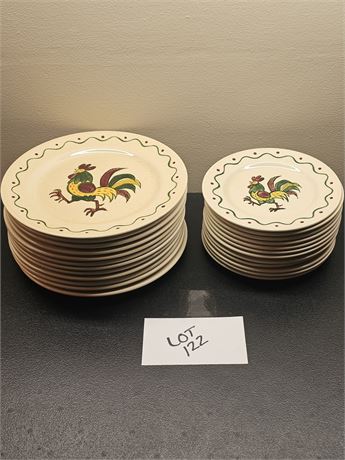 Metlox Poppytrail California 10" Dinnerplates & 7.5" Luncheon Plates