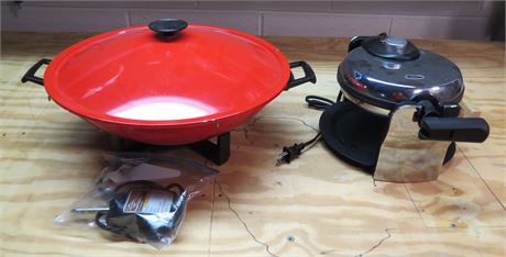 West Bend Wok, Oster Waffle Maker