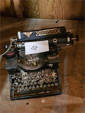 Antique Cast Metal WoodStock Typewriter