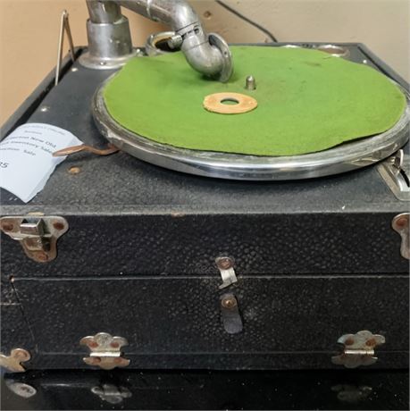Portable Disc Phonograph 78 RPM Record Player W/Felt Turntable