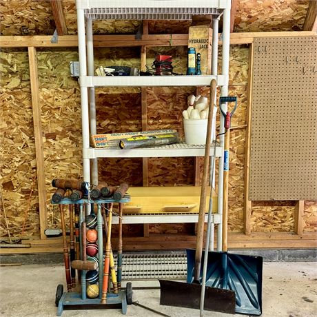 Shed Shelving and Contents! - Sporting Goods, Tools, Etc.