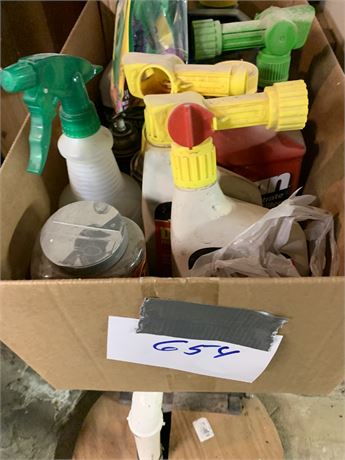 Clean Out Box Of Lawn and Garden Sprayer With Some That Connect To Hose