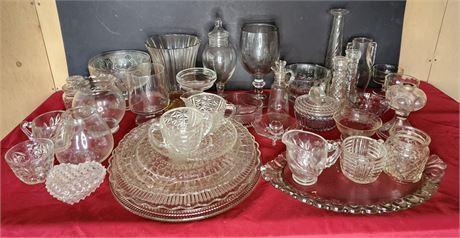 Large lot of glassware items