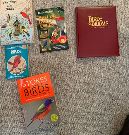 Lot Of Bird Themed Books Birds Of North America Birds & Blooms Bird Tales 5 Book