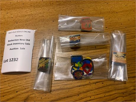 Collectible Enamel State Souvenir Pins - Arizona, New Mexico