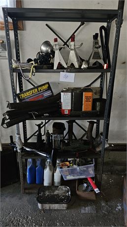 Shelf Cleanout: Bottle Jacks, Husky Tire Pump. Transfer Pump, Chemicals & More